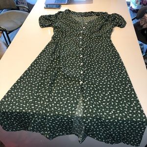 SHEin Green Button Down Dress